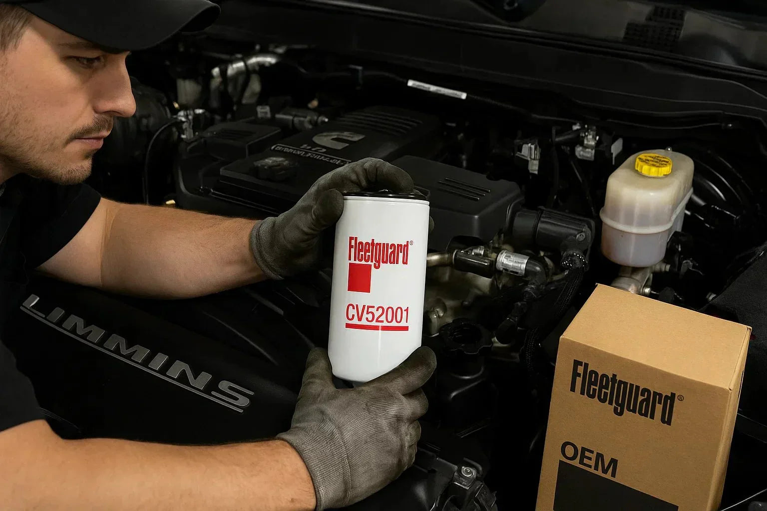 CoreMotive Crankcase CCV Filter For 2007-2024 Ram 6.7L Cummins – Replaces Fleetguard CV52001, 68002433