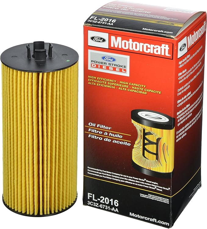 Motorcraft FL-2016 Oil Filter for Ford Powerstroke 6.0L & 6.4L Diesel (2003–2010)
