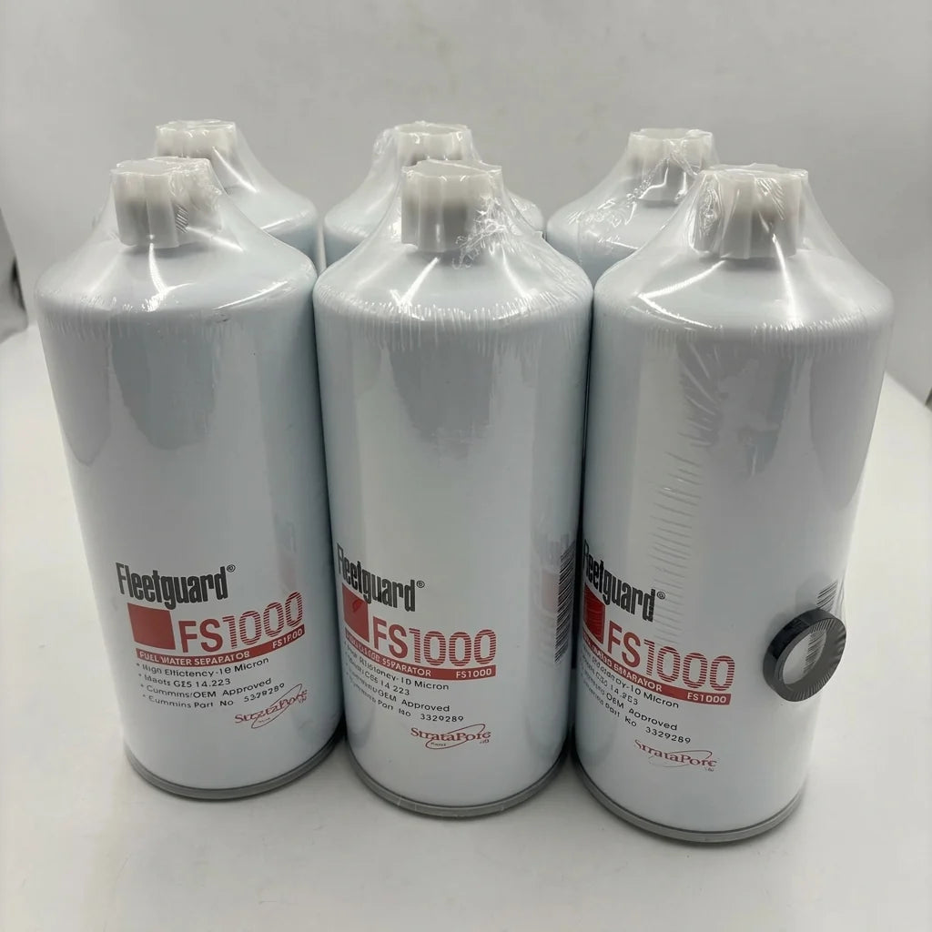 Fleetguard FS1000 Fuel Water Separator 6-Pack Cummins Caterpillar OEM