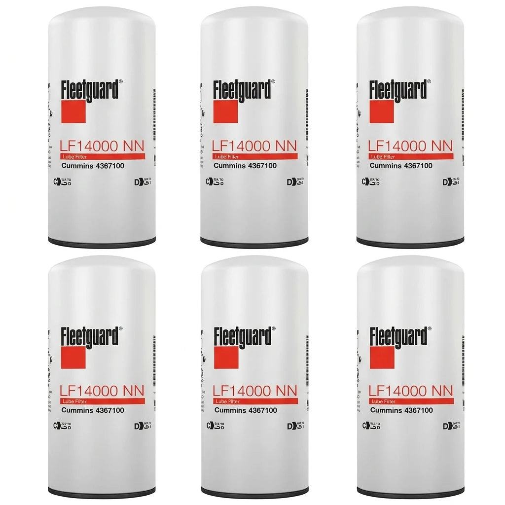 Fleetguard LF14000NN NanoNet Oil Filter 6-Pack Cummins ISX X15 ISM M11 QSX
